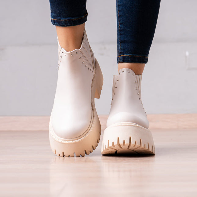 Botines Xyla - Nude - Tienda Nébula