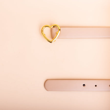 Correa Corazón Dorado - Beige - Tienda Nébula