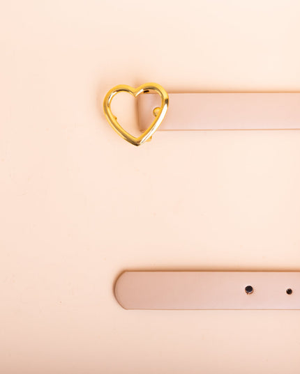 Correa Corazón Dorado - Beige - Tienda Nébula