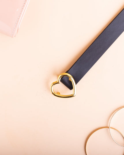 Correa Corazón Dorado - Negro - Tienda Nébula