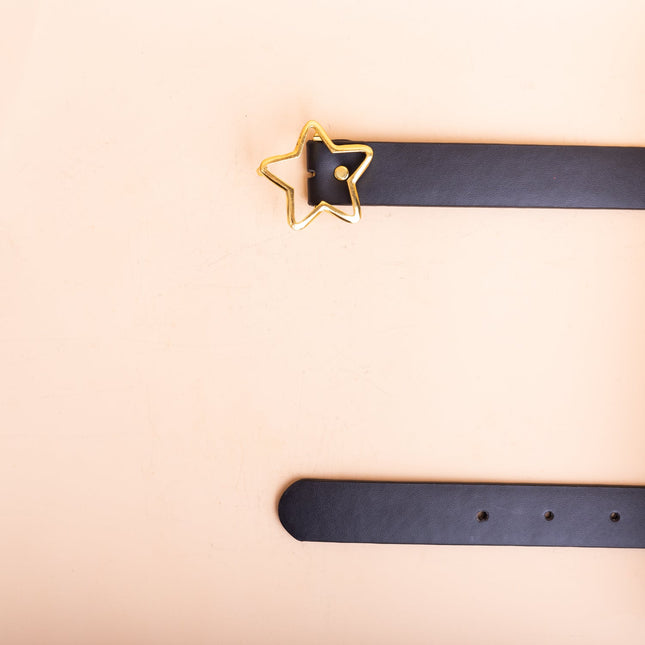 Correa Estrella Dorado - Negro - Tienda Nébula