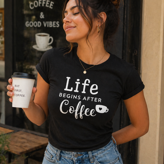 Polo Mujer - Life Begins After Coffee