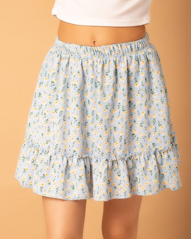 Falda Natali - Celeste - Tienda Nébula