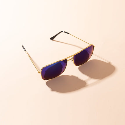 Lentes de Sol Urbano - PL - 4913 - Dorado Azulado - Tienda Nébula