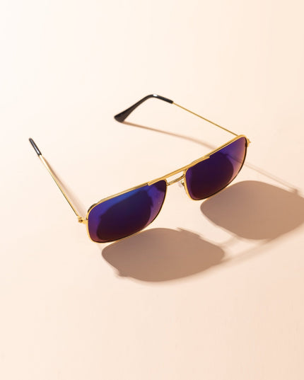 Lentes de Sol Urbano - PL - 4913 - Dorado Azulado - Tienda Nébula