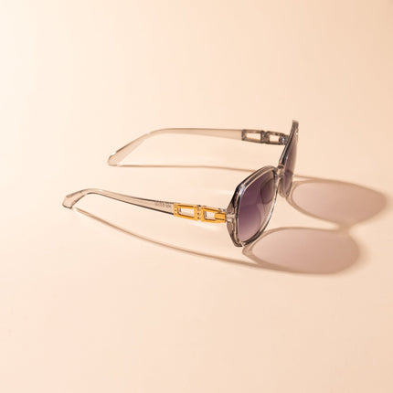 Lentes de Sol Urbano - PL - 4972 - Gris Transparente - Tienda Nébula