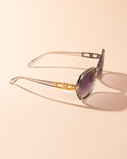 Lentes de Sol Urbano - PL - 4972 - Gris Transparente - Tienda Nébula