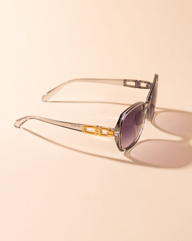Lentes de Sol Urbano - PL - 4972 - Gris Transparente - Tienda Nébula