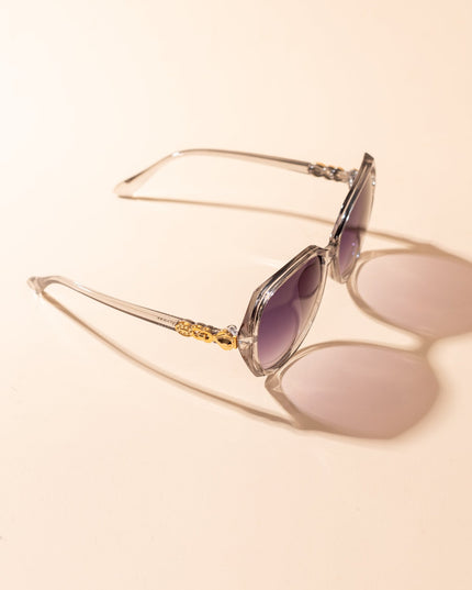 Lentes de Sol Urbano - PL - 4974 - Gris Transparente - Tienda Nébula