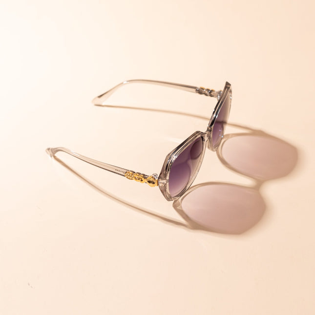 Lentes de Sol Urbano - PL - 4974 - Gris Transparente - Tienda Nébula