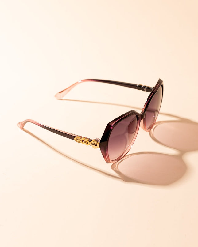 Lentes de Sol Urbano - PL - 4974 - Negro con Rosa - Tienda Nébula