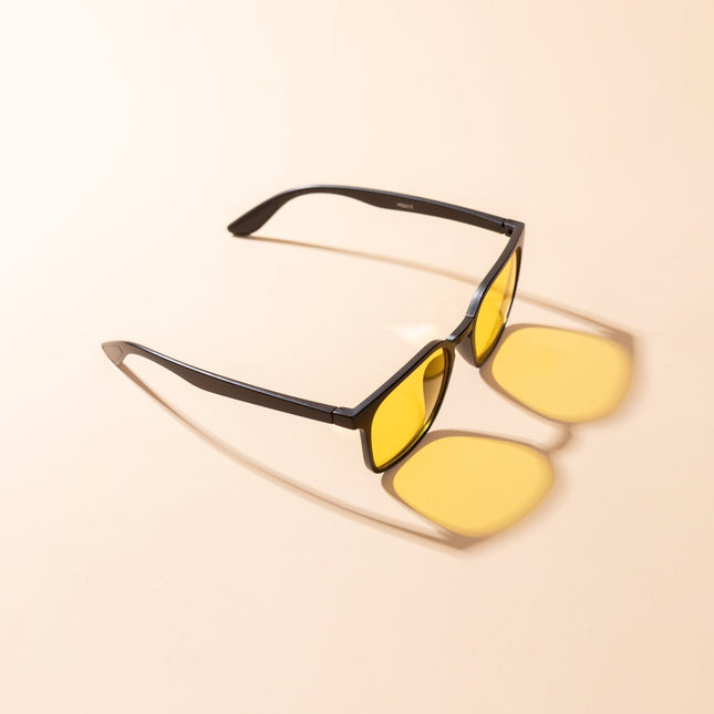 Lentes de Sol Urbano - PL - 5156 - Negro Amarillo - Tienda Nébula