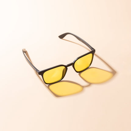 Lentes de Sol Urbano - PL - 5156 - Negro Amarillo - Tienda Nébula