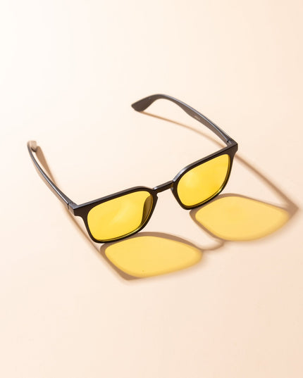 Lentes de Sol Urbano - PL - 5156 - Negro Amarillo - Tienda Nébula