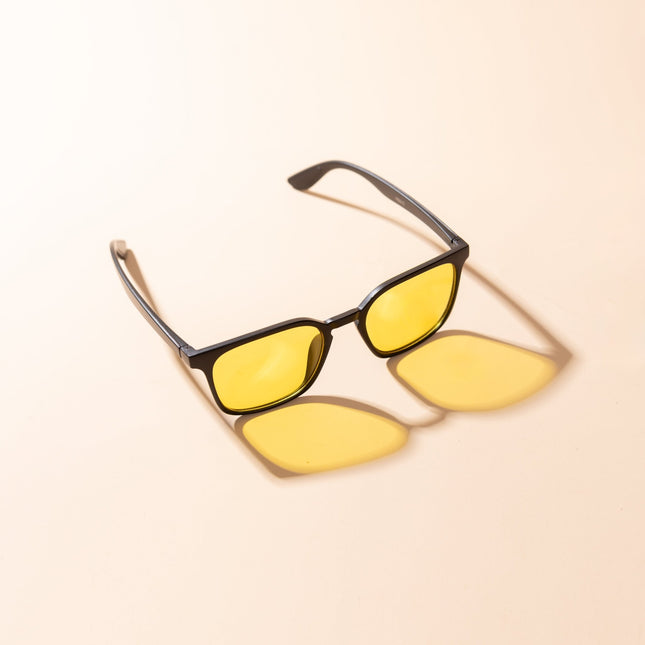 Lentes de Sol Urbano - PL - 5156 - Negro Amarillo - Tienda Nébula