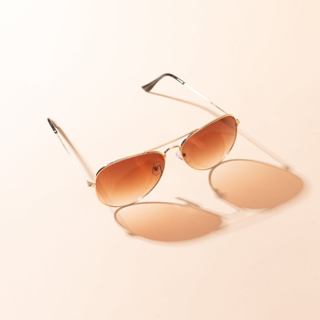 Lentes de Sol Urbano - S - KEV 026 - Dorado - Tienda Nébula