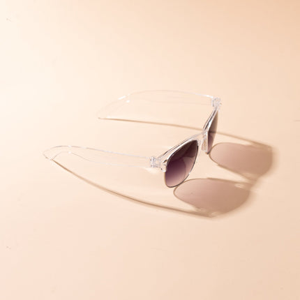 Lentes de Sol Urbano - S - KEV 026 - Plateado Transparente - Tienda Nébula