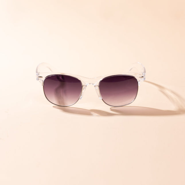 Lentes de Sol Urbano - S - KEV 026 - Plateado Transparente - Tienda Nébula