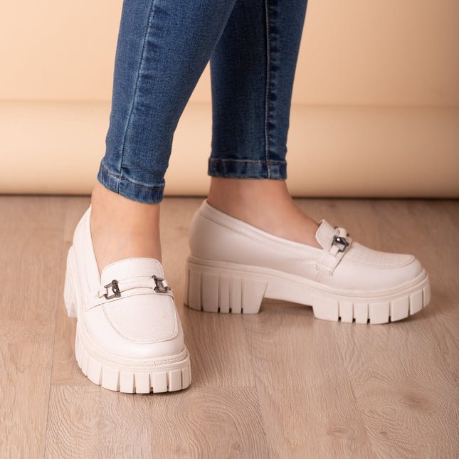 Mocasin Cannes - Hueso - Tienda Nébula