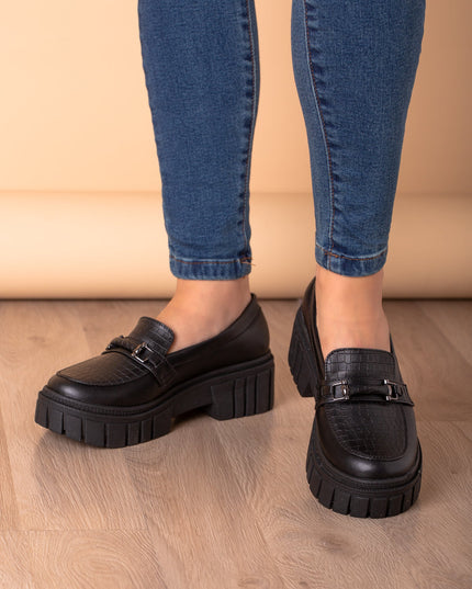 Mocasin Cannes - Negro Cuero - Tienda Nébula