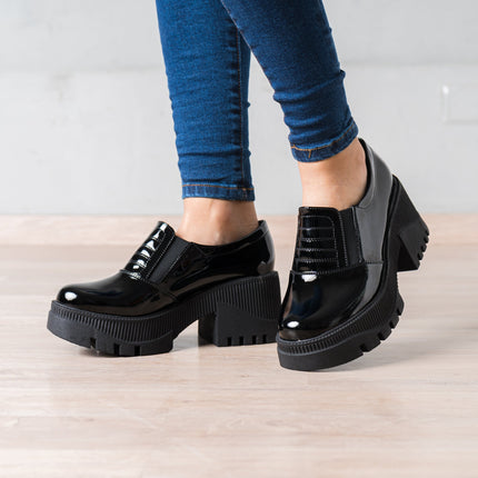 Mocasin Enola - Negro Charol - Tienda Nébula