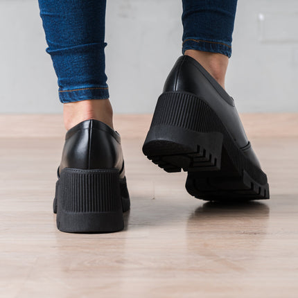 Mocasin Enola - Negro Cuero - Tienda Nébula