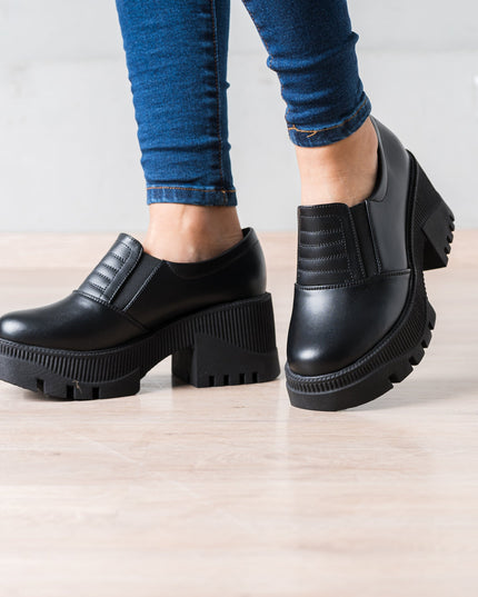 Mocasin Enola - Negro Cuero - Tienda Nébula