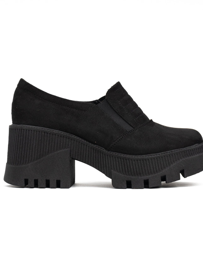 Mocasin Enola - Negro Gamuza - Tienda Nébula