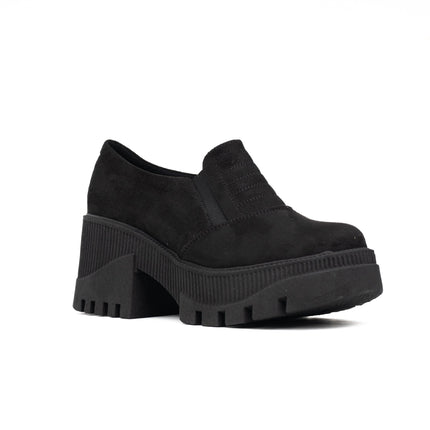 Mocasin Enola - Negro Gamuza - Tienda Nébula