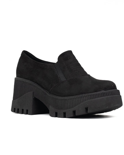 Mocasin Enola - Negro Gamuza - Tienda Nébula