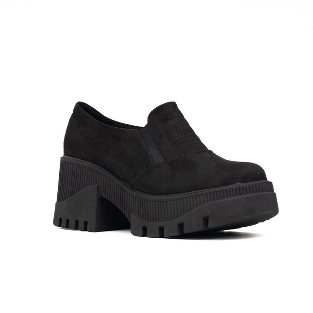 Mocasin Enola - Negro Gamuza - Tienda Nébula
