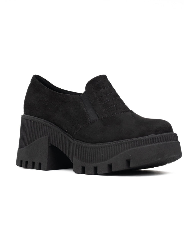 Mocasin Enola - Negro Gamuza - Tienda Nébula