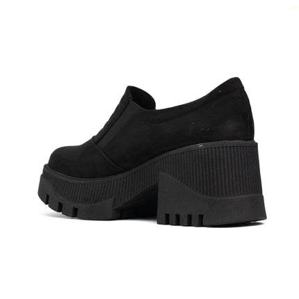 Mocasin Enola - Negro Gamuza - Tienda Nébula