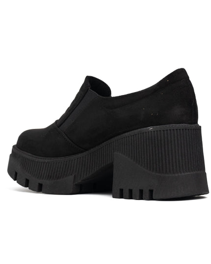 Mocasin Enola - Negro Gamuza - Tienda Nébula