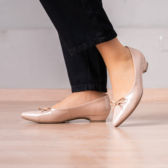 Mocasin Fayruz - Nude Charol - Tienda Nébula