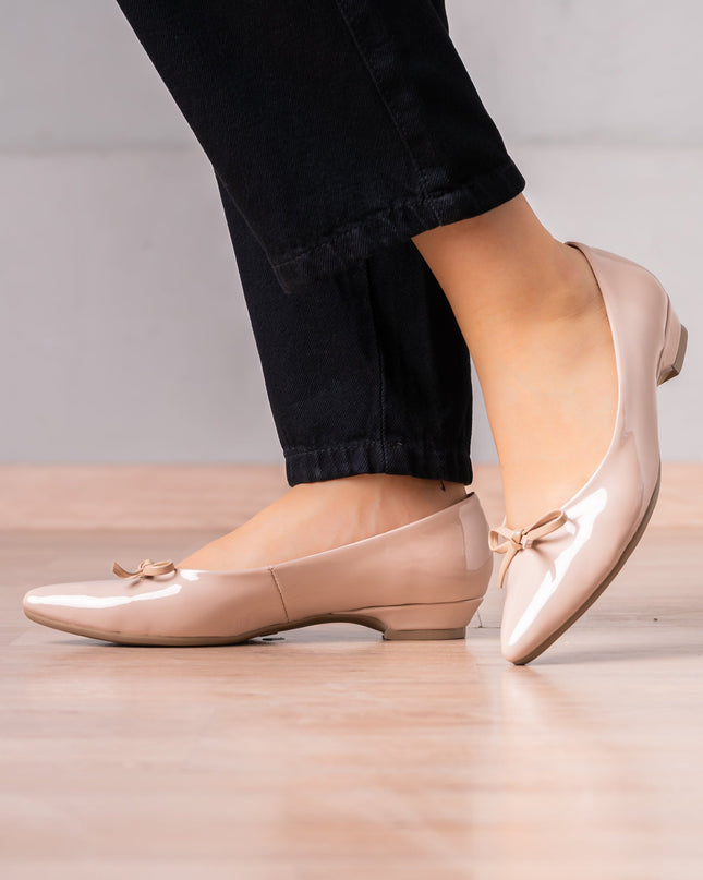 Mocasin Fayruz - Nude Charol - Tienda Nébula