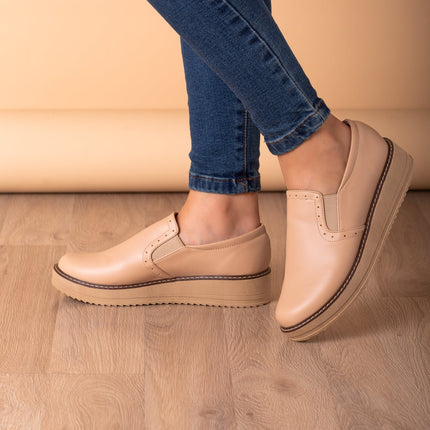Mocasin Ferrara - Beige - Tienda Nébula