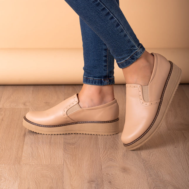 Mocasin Ferrara - Beige - Tienda Nébula