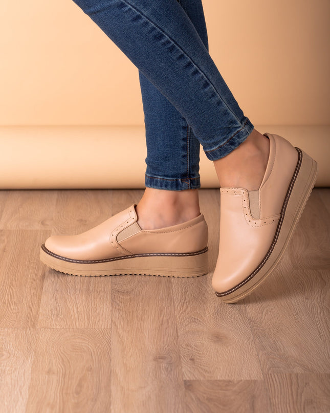 Mocasin Ferrara - Beige - Tienda Nébula