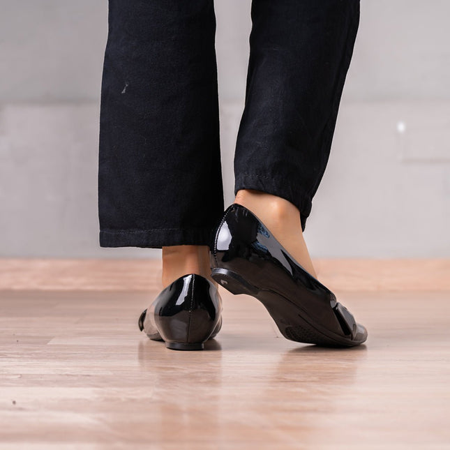 Mocasin Jadiya - Negro Charol - Tienda Nébula