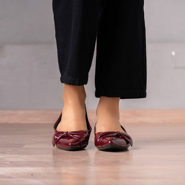 Mocasin Jadiya - Vino Charol - Tienda Nébula