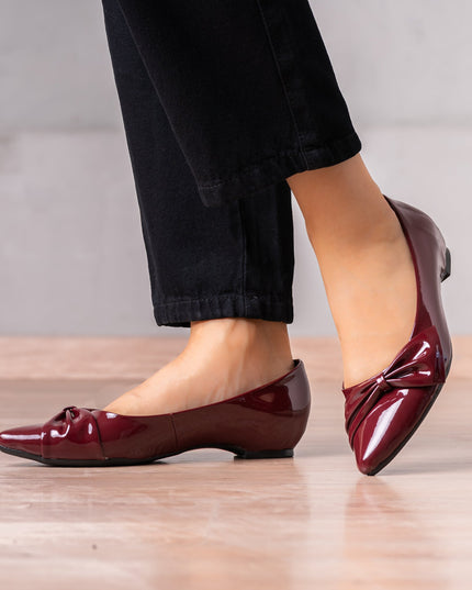 Mocasin Jadiya - Vino Charol - Tienda Nébula