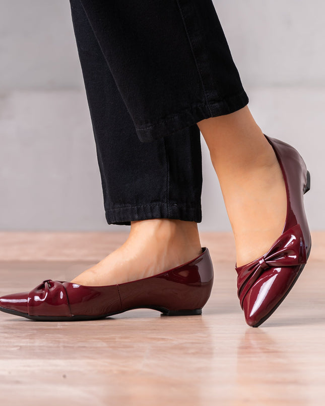 Mocasin Jadiya - Vino Charol - Tienda Nébula