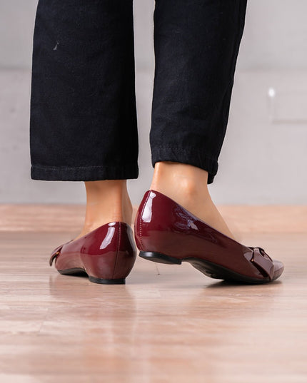 Mocasin Jadiya - Vino Charol - Tienda Nébula