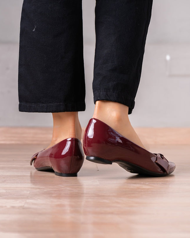 Mocasin Jadiya - Vino Charol - Tienda Nébula