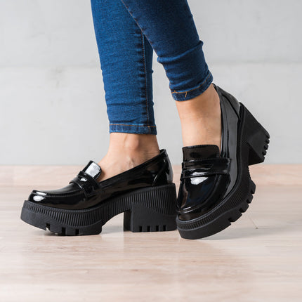 Mocasin Murcy - Negro Charol - Tienda Nébula