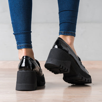 Mocasin Murcy - Negro Charol - Tienda Nébula