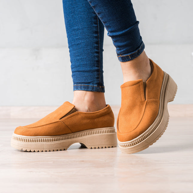 Mocasin Serquet - Camel Gamuza - Tienda Nébula