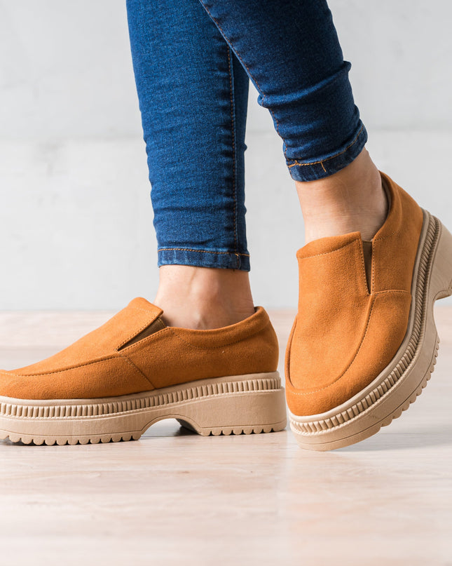 Mocasin Serquet - Camel Gamuza - Tienda Nébula