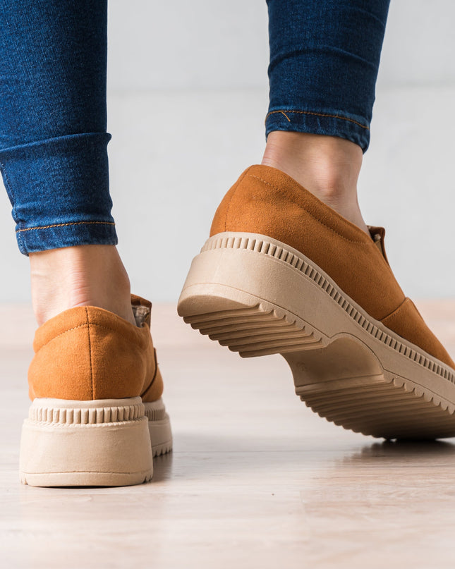 Mocasin Serquet - Camel Gamuza - Tienda Nébula